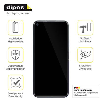 2x Screen Protector for Vivo Y70t Protective Film covers 100% dipos Flex