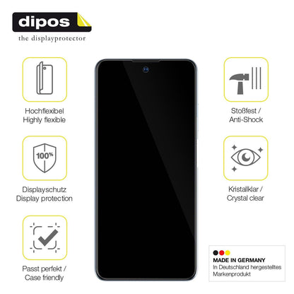 2x Screen Protector for ZTE Blade V40 Protective Film covers 100% dipos Flex
