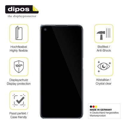 2x Screen Protector for Oppo K10 5G Protective Film covers 100% dipos Flex