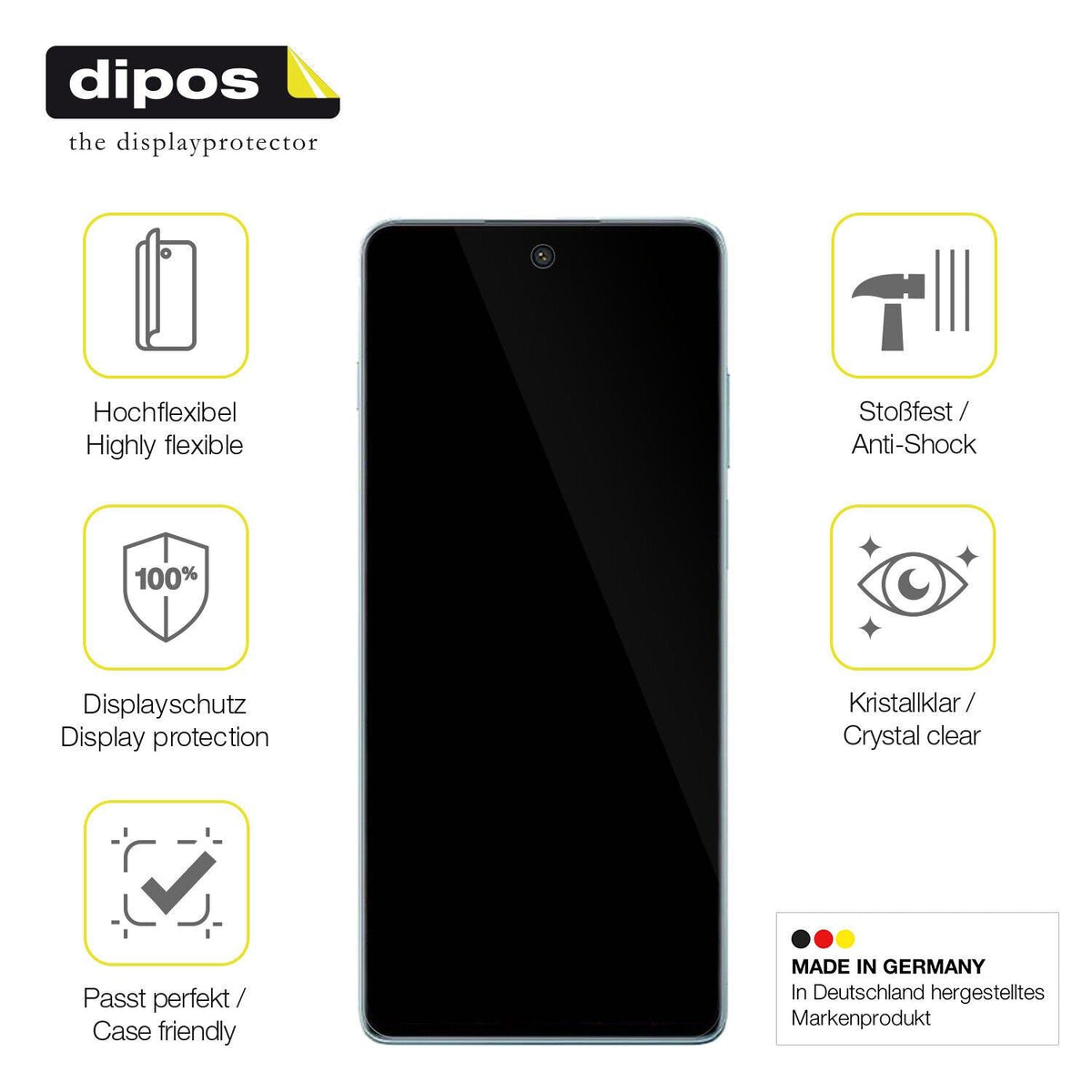 2x Screen Protector for Motorola Moto Edge S30 Protective Film covers 100% dipos