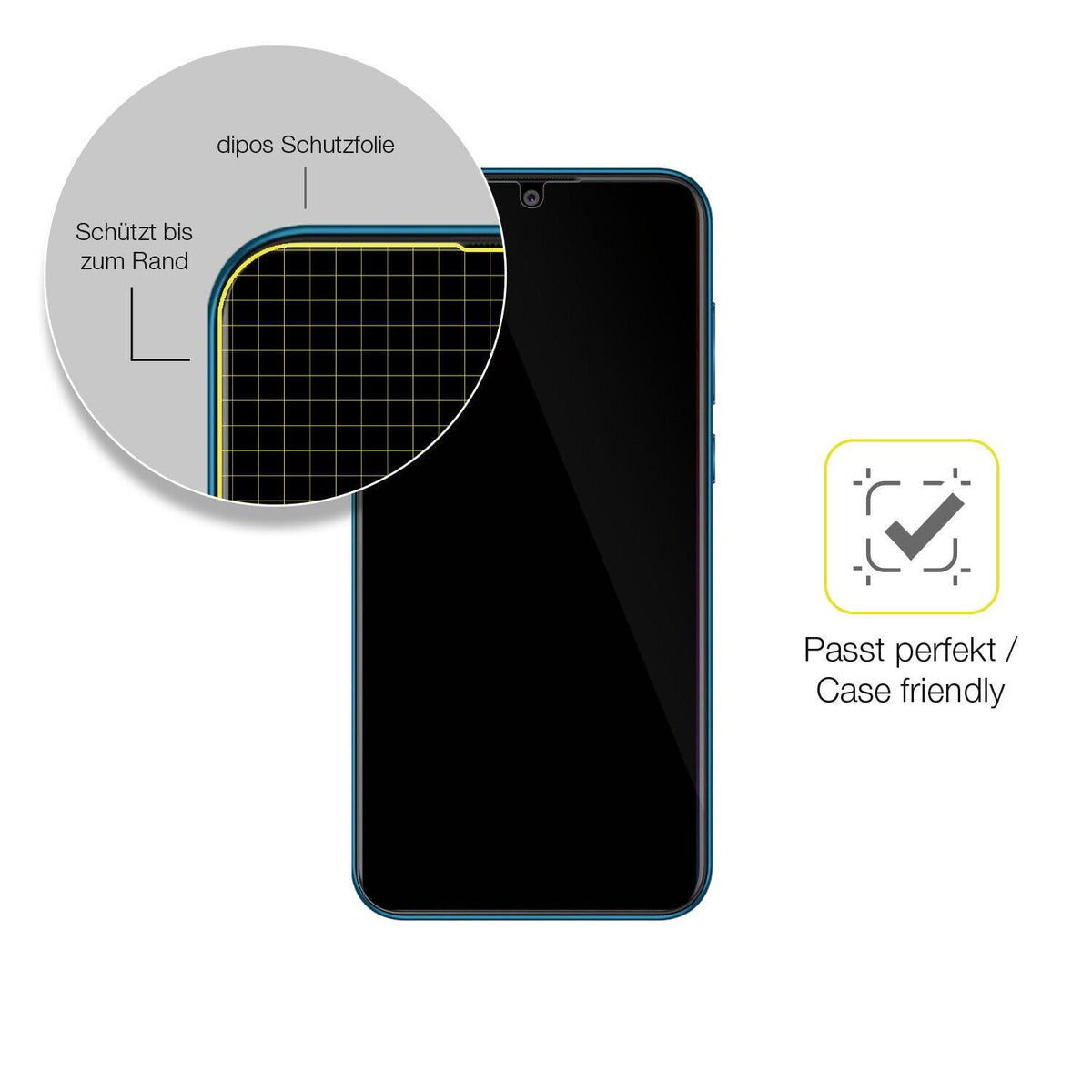 2x Screen Protector for Coolpad Cool 5 Protective Film covers 100% dipos Flex
