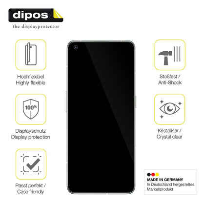 2x Screen Protector for Realme GT 2 Pro Protective Film covers 100% dipos Flex