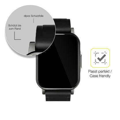 2x Screen Protector for Haylou LS02 watch Protective Film covers 100% dipos Flex