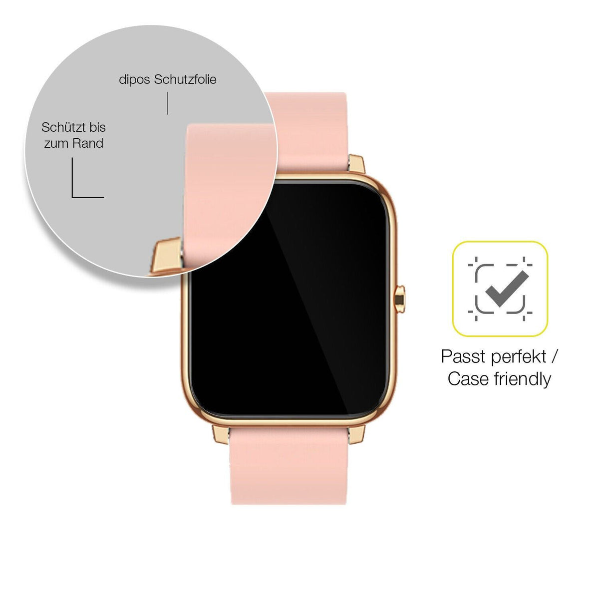 2x Screen Protector for Kalinco CS201C Smartwatch Protective Film covers 100%