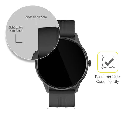 2x Screen Protector for Lytimes  1,3 inch Smartwatch Protective Film covers 100%