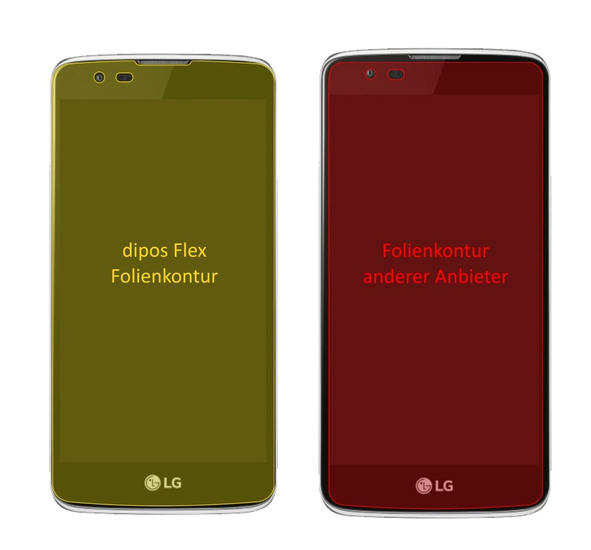 2x Screen Protector for LG Phoenix 2 Protective Film covers 100% dipos Flex