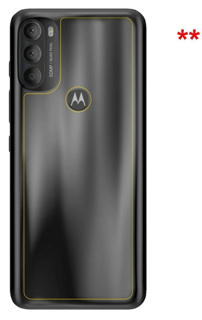 9H Clear Back Protector for Motorola Moto G71 – Shatterproof, Crystal Clear | dipos