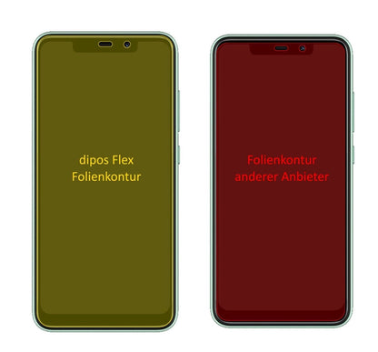 2x Screen Protector for Oukitel C22 Protective Film covers 100% dipos Flex