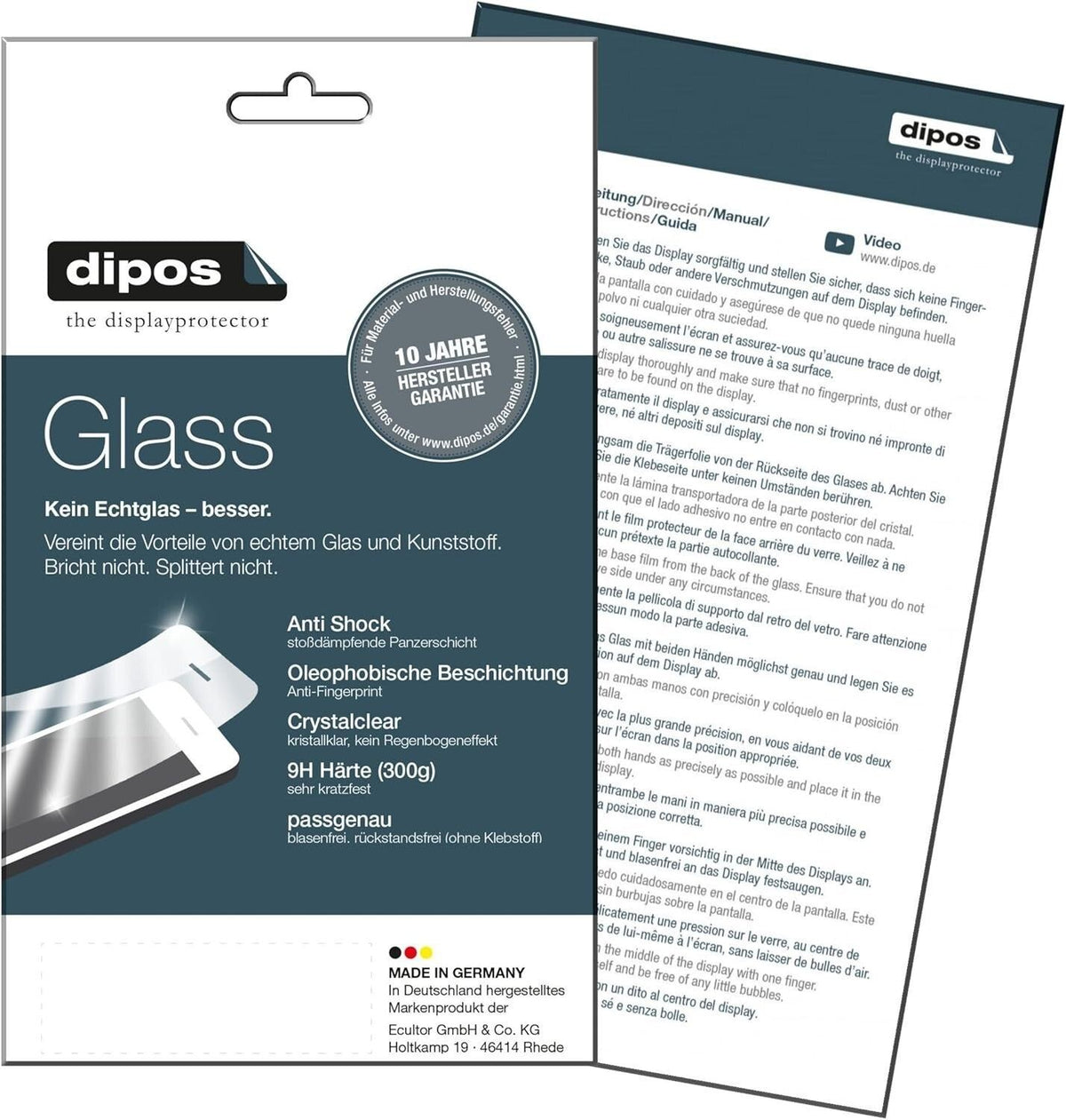 2x Screen Protector for Apple iPhone 13 mini Flexible Glass 9H dipos