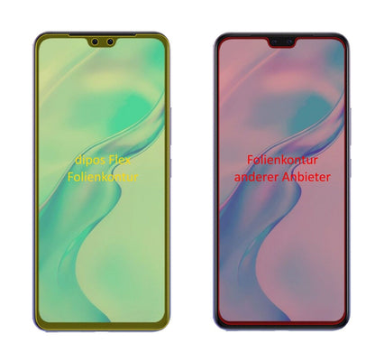 2x Screen Protector for Vivo V20 Pro Protective Film covers 100% dipos Flex