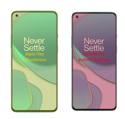 2x Screen Protector for OnePlus 8T Protective Film covers 100% dipos Flex