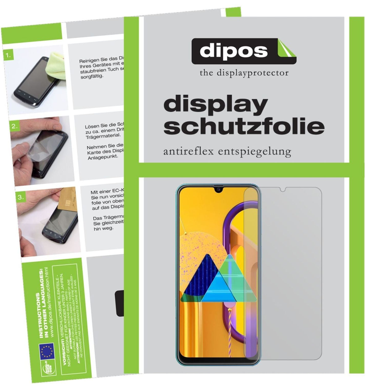 Matte Screen Protector for Samsung Galaxy M31s – Anti-Glare, Fewer Fingerprints | dipos