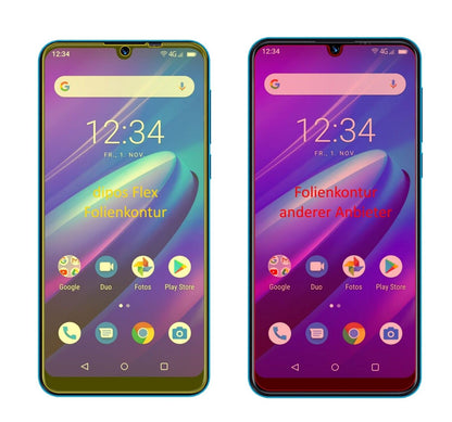 2x Screen Protector for Beafon M6 Protective Film covers 100% dipos Flex