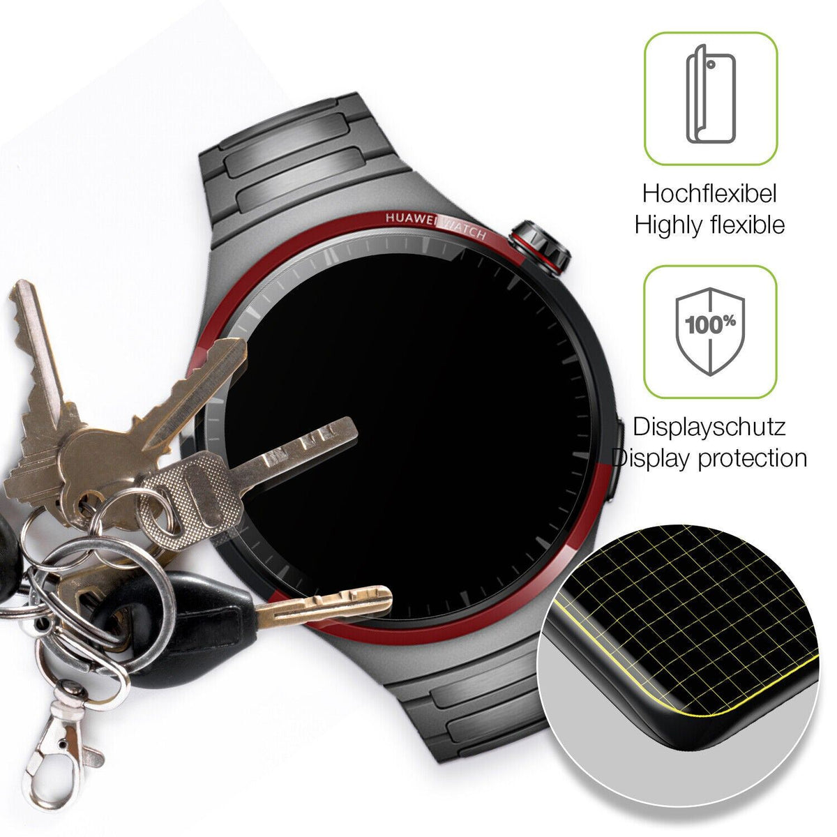 dipos FLEX 2x Matte Screen Protector for Huawei Watch 4 Pro Space Edition