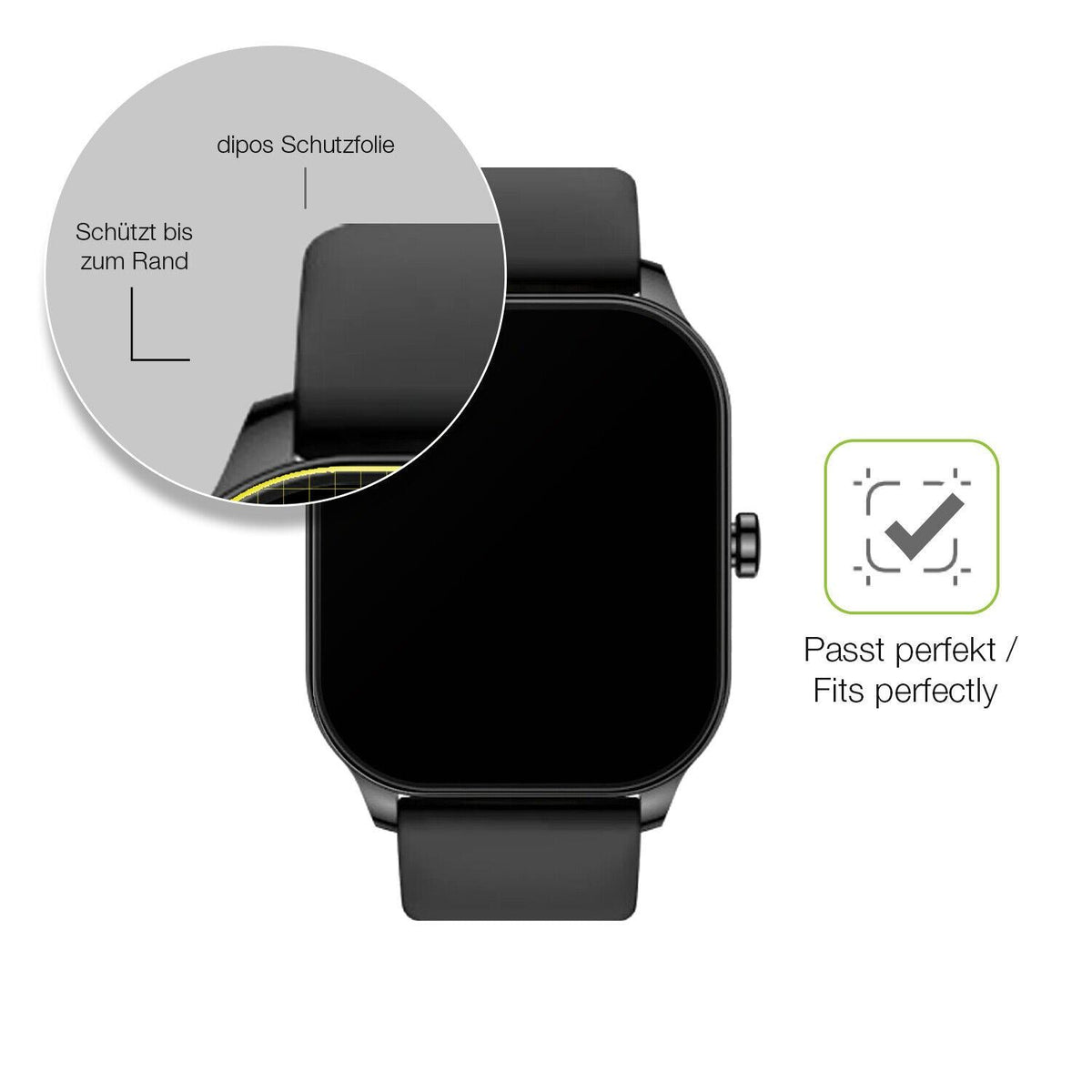 dipos FLEX 2x Matte Screen Protector for Amazfit Pop 3s