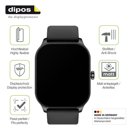 dipos FLEX 2x Matte Screen Protector for Amazfit Pop 3s