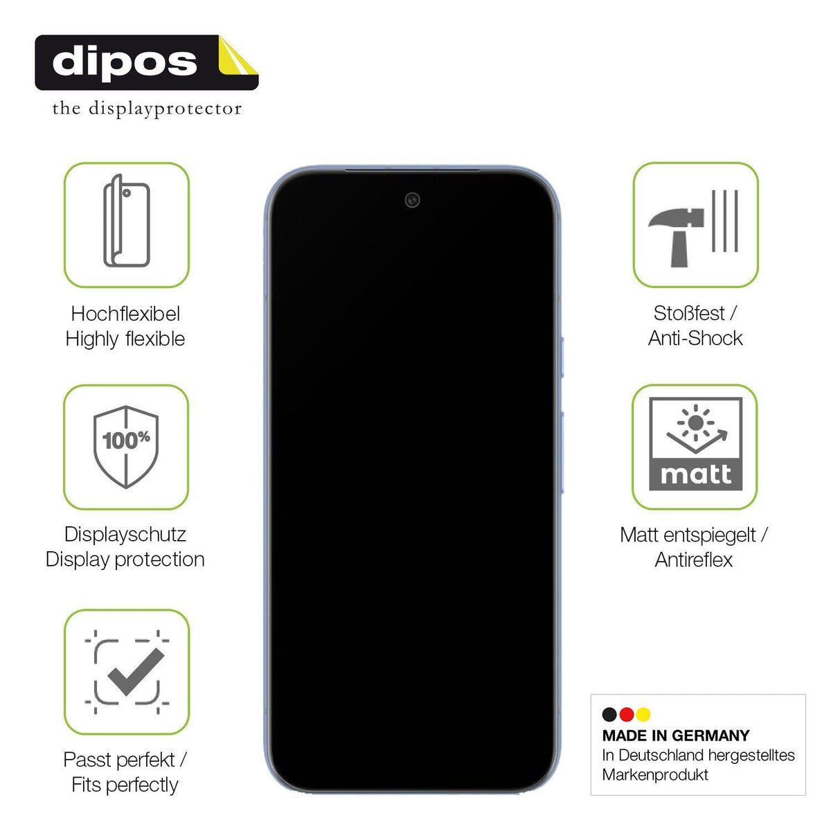 dipos FLEX 2x Matte Screen Protector for Google Pixel 8a