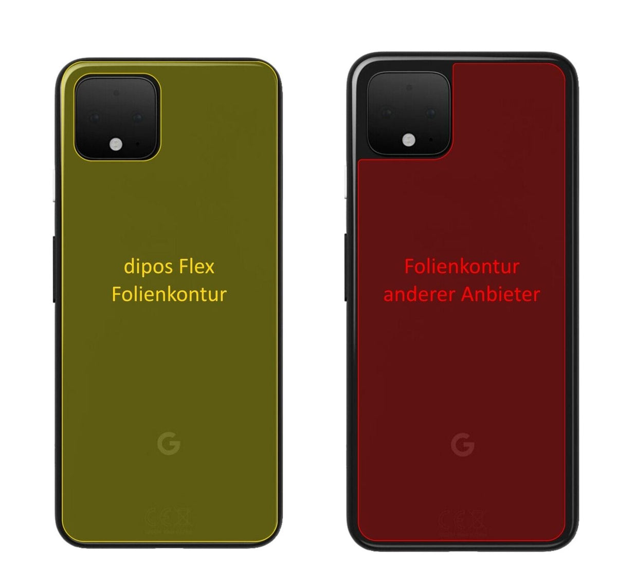 dipos FLEX 2x Clear Screen Protector for Google Pixel 4 XL Rückseite