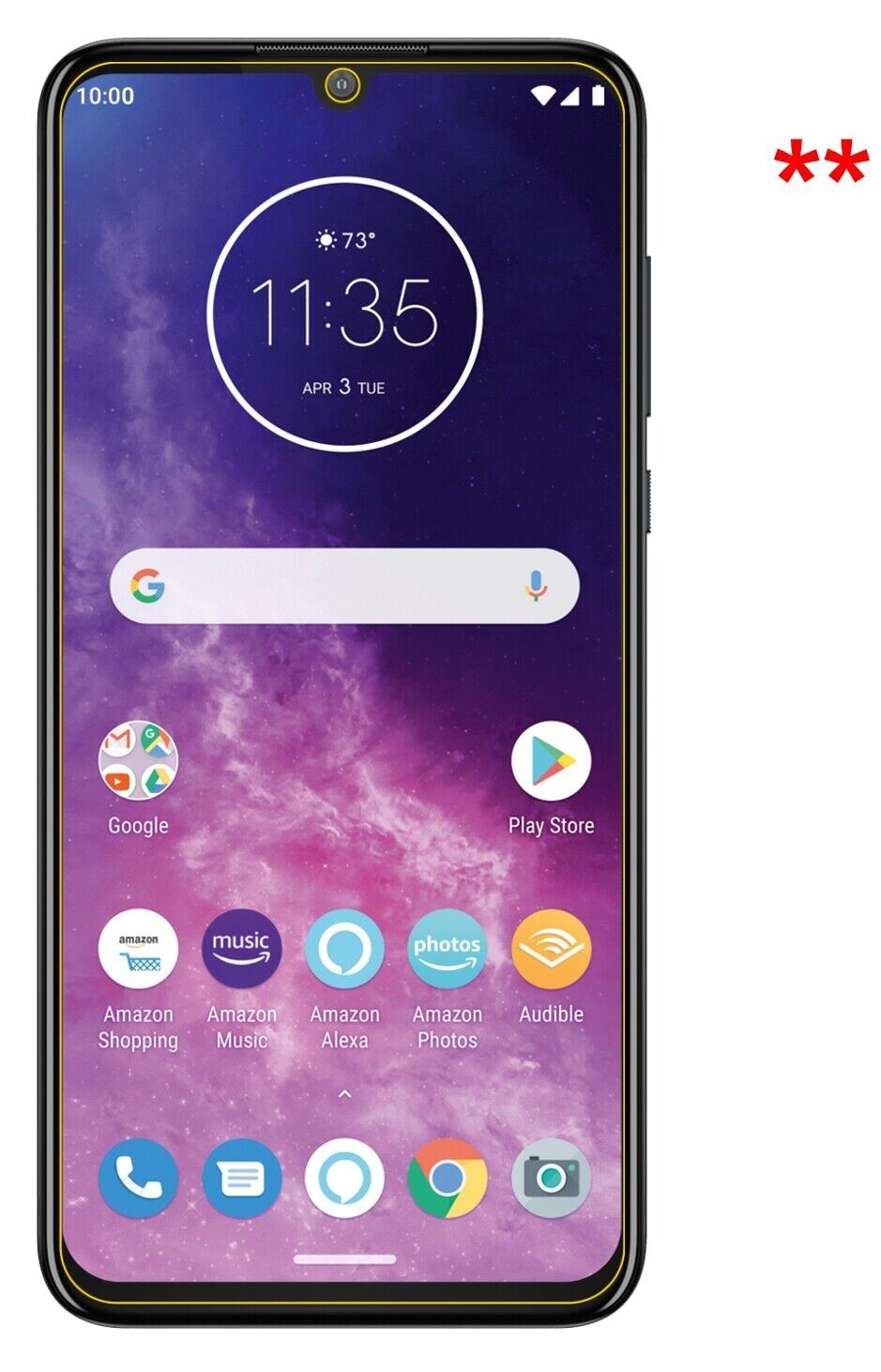 dipos 1x 9H Clear Screen Protector for Motorola One Zoom
