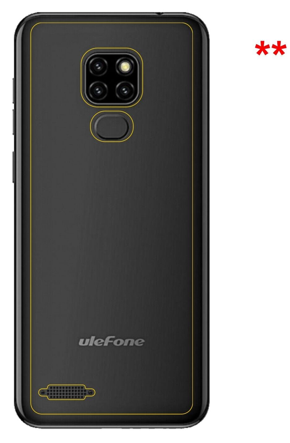 dipos 1x 9H Clear Screen Protector for Ulefone Note 7P Rückseite