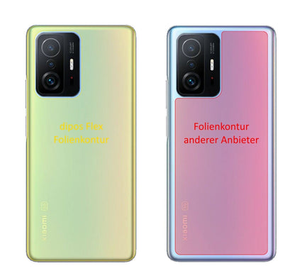2x Full Cover Back Protector for Xiaomi Mi 11T Pro – Covers Curved Edges | dipos