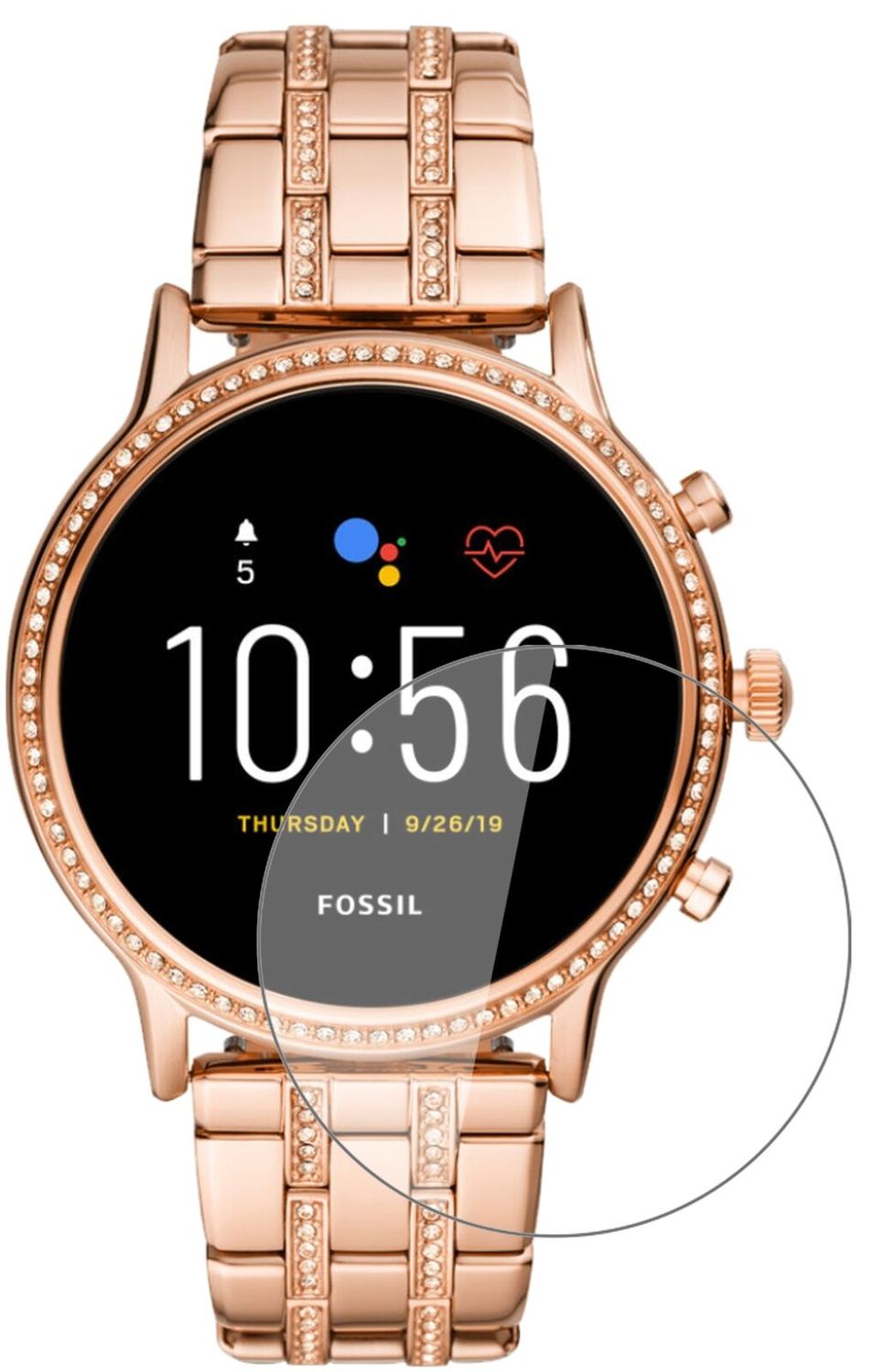 dipos 1x 9H Clear Screen Protector for Fossil Julianna HR (5. Gen.)