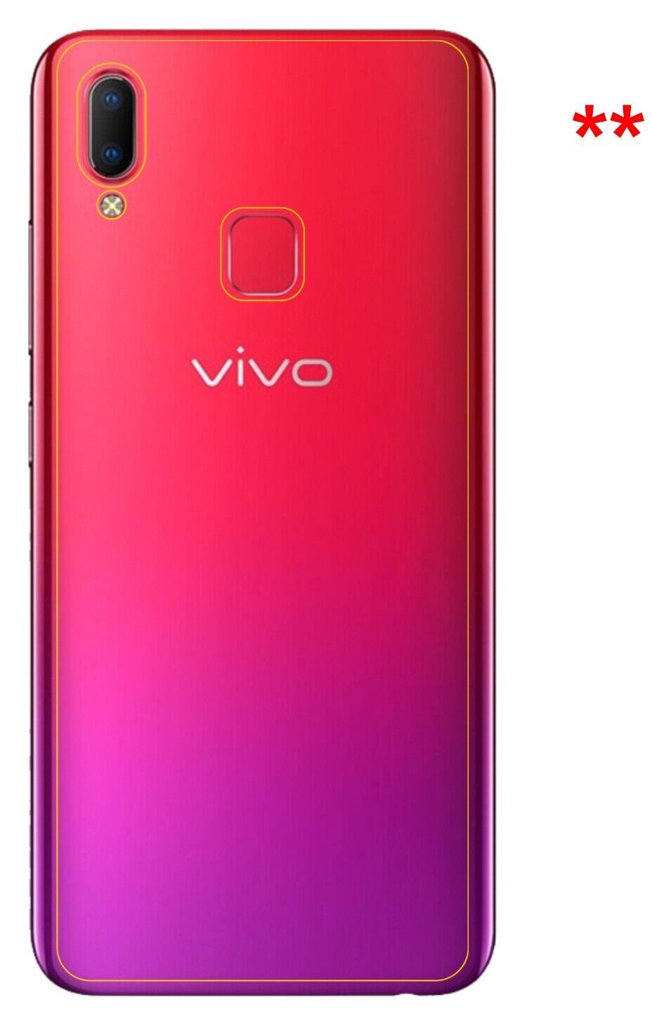 dipos 1x 9H Matte Screen Protector for Vivo Y91 C Rückseite