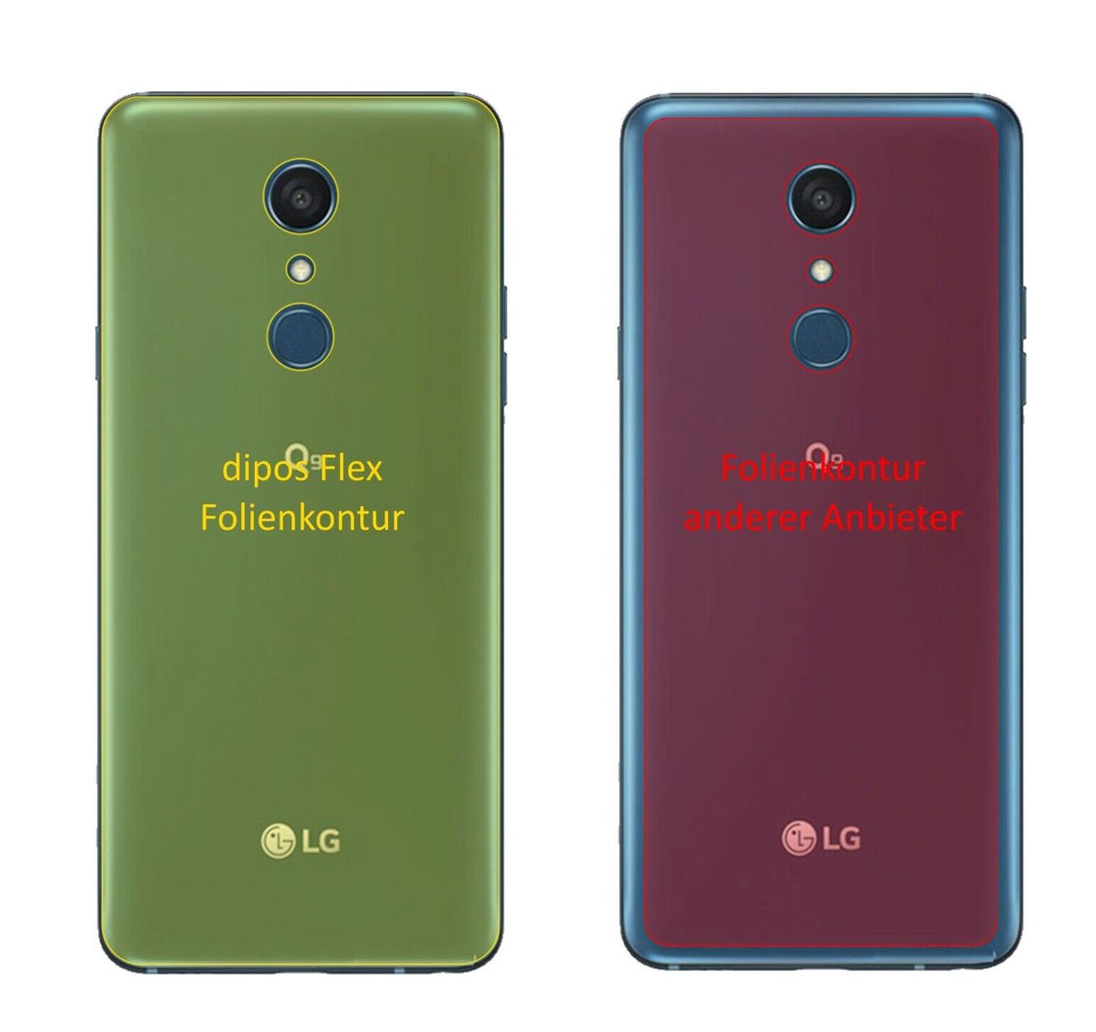 2x Screen Protector for LG Q9 One back Protective Film covers 100% dipos Flex