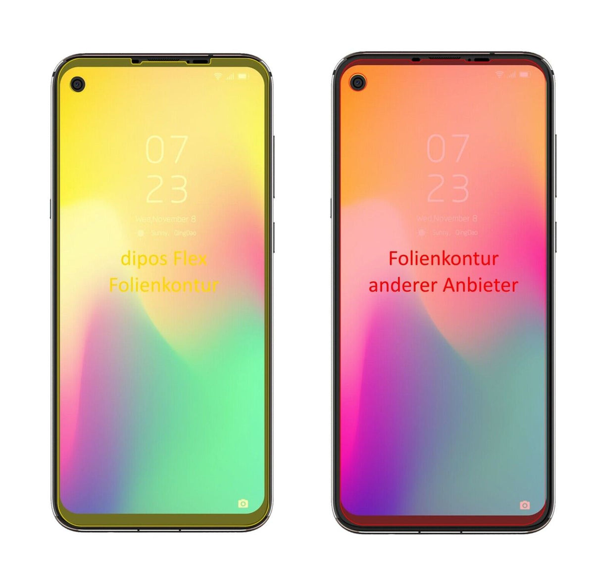 2x Screen Protector Hisense Infinity U30 Protective Film covers 100% dipos Flex