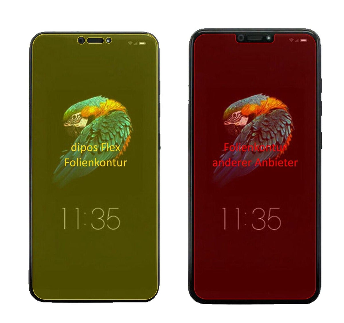 2x Screen Protector for Lenovo S5 Pro GT Protective Film covers 100% dipos Flex
