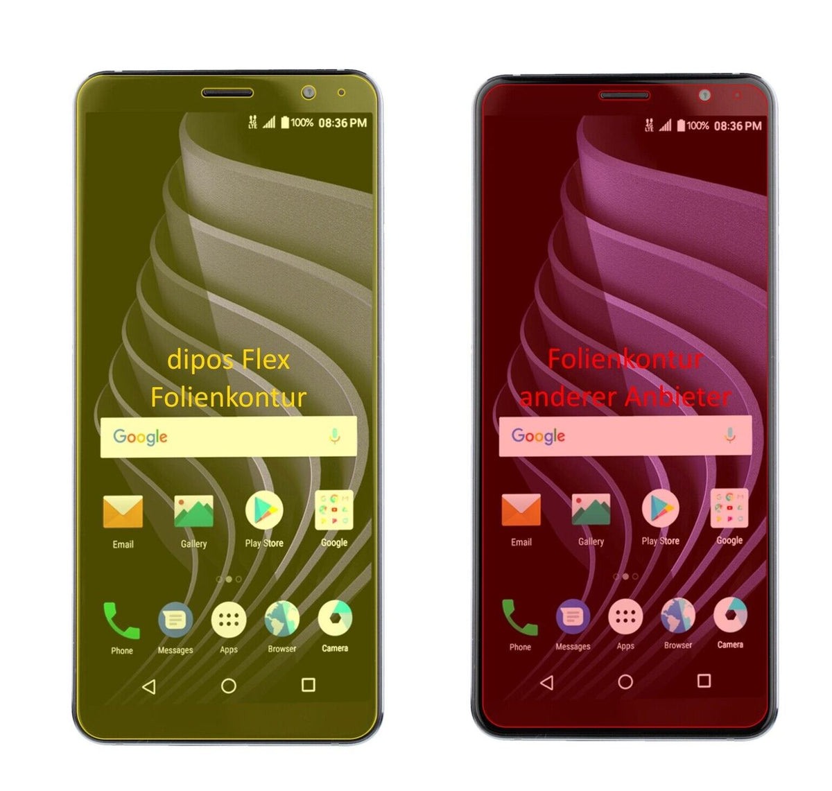 2x Screen Protector ZTE Blade Max View Protective Film covers 100% dipos Flex