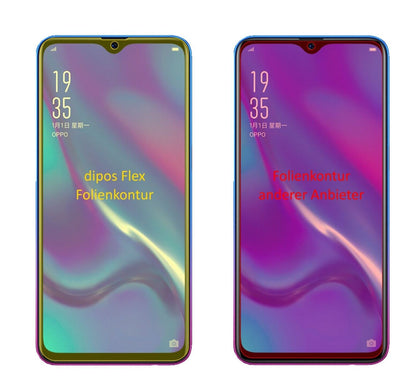 2x I Screen Protector for Oppo K1 Protective Film covers 100% I dipos Flex