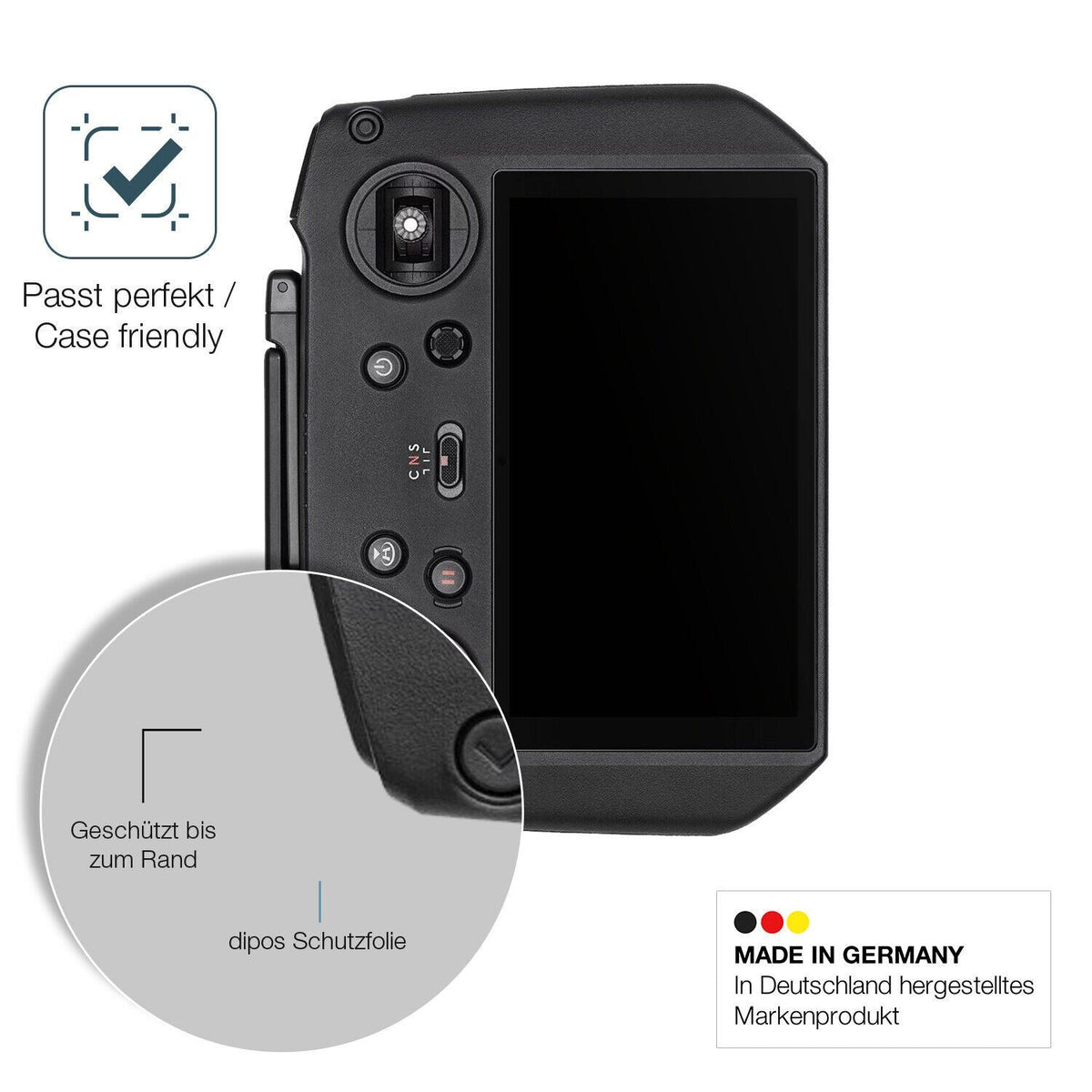 9H Matte Screen Protector for DJI RC Pro – Anti-Glare, Shatterproof | dipos