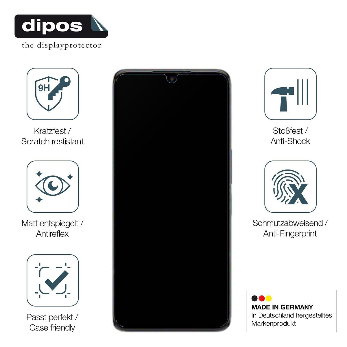 9H Matte Screen Protector for TCL 30 5G – Anti-Glare, Shatterproof | dipos