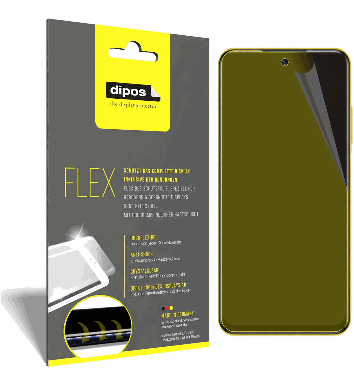2x Full Cover Screen Protector for Poco M3 Pro – Covers Curved Edges | dipos