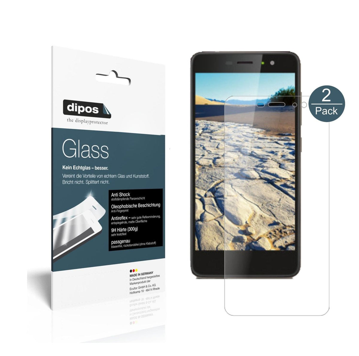2x Screen Protector for Gigaset GS170 matte Flexible Glass 9H dipos