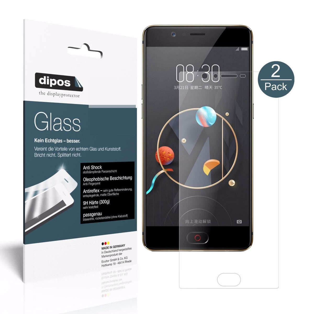 9H Matte Screen Protector for ZTE Nubia M2 Lite – Anti-Glare, Shatterproof | dipos