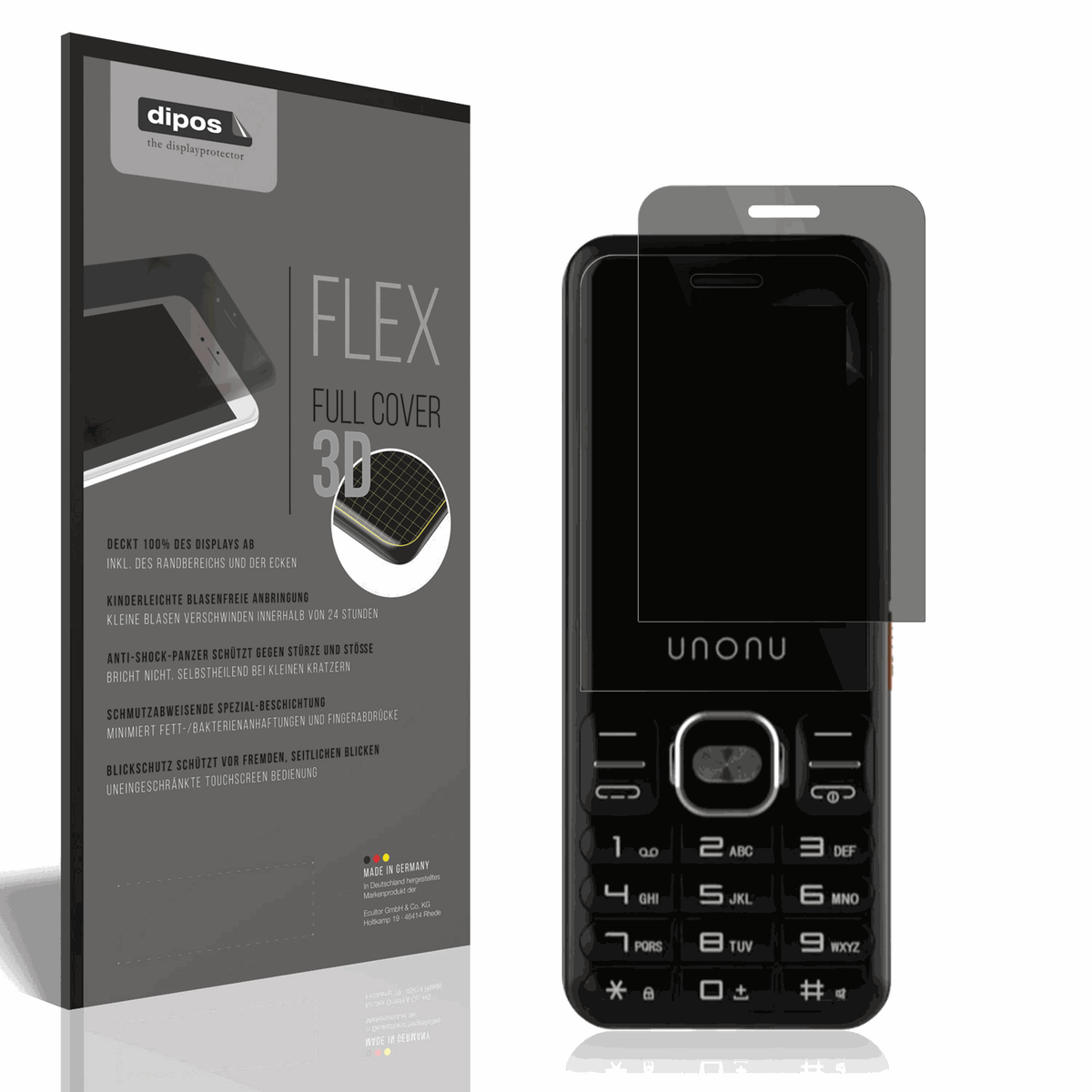 Full Cover Privacy Film for Unonu U10L Screen Protector Anti-Shock
