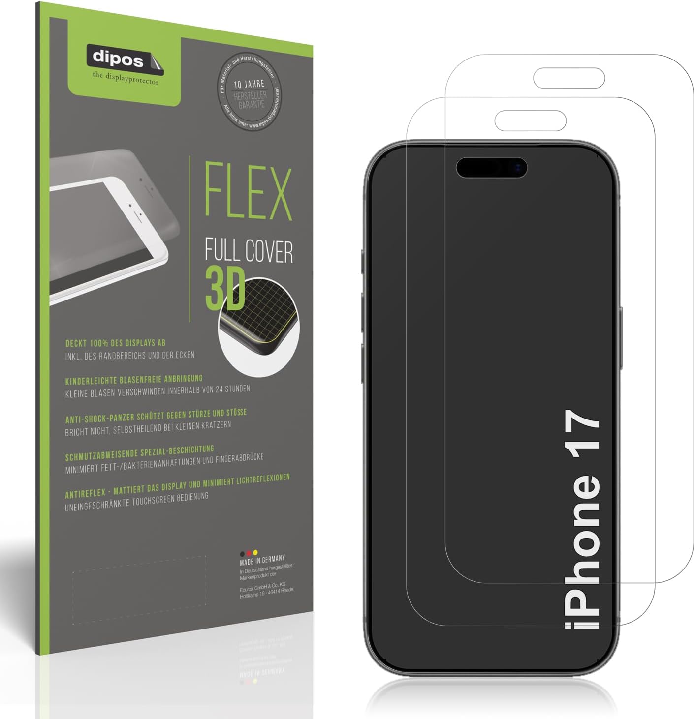Displayschutzfolie passend für Apple iPhone 17