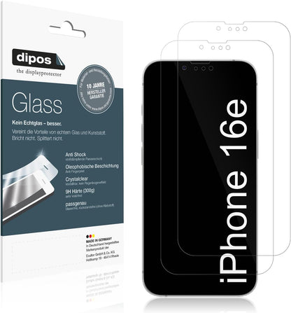 2x 9H Schutzfolie für Apple iPhone 16e Panzerfolie