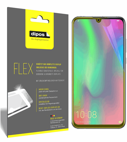 3x Screen Protector for Honor 10 Lite Protective Film covers 100% dipos Flex