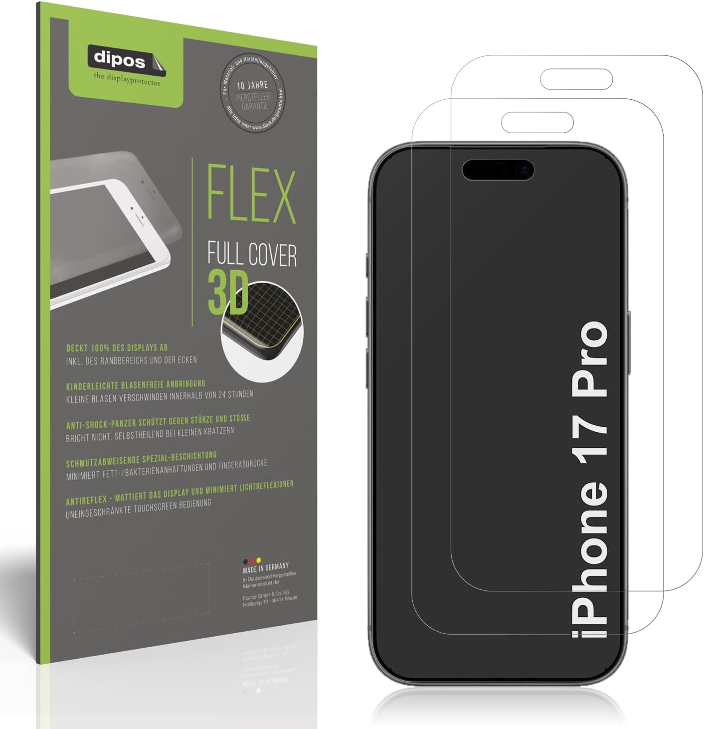 Displayschutzfolie passend für Apple iPhone 17 Pro