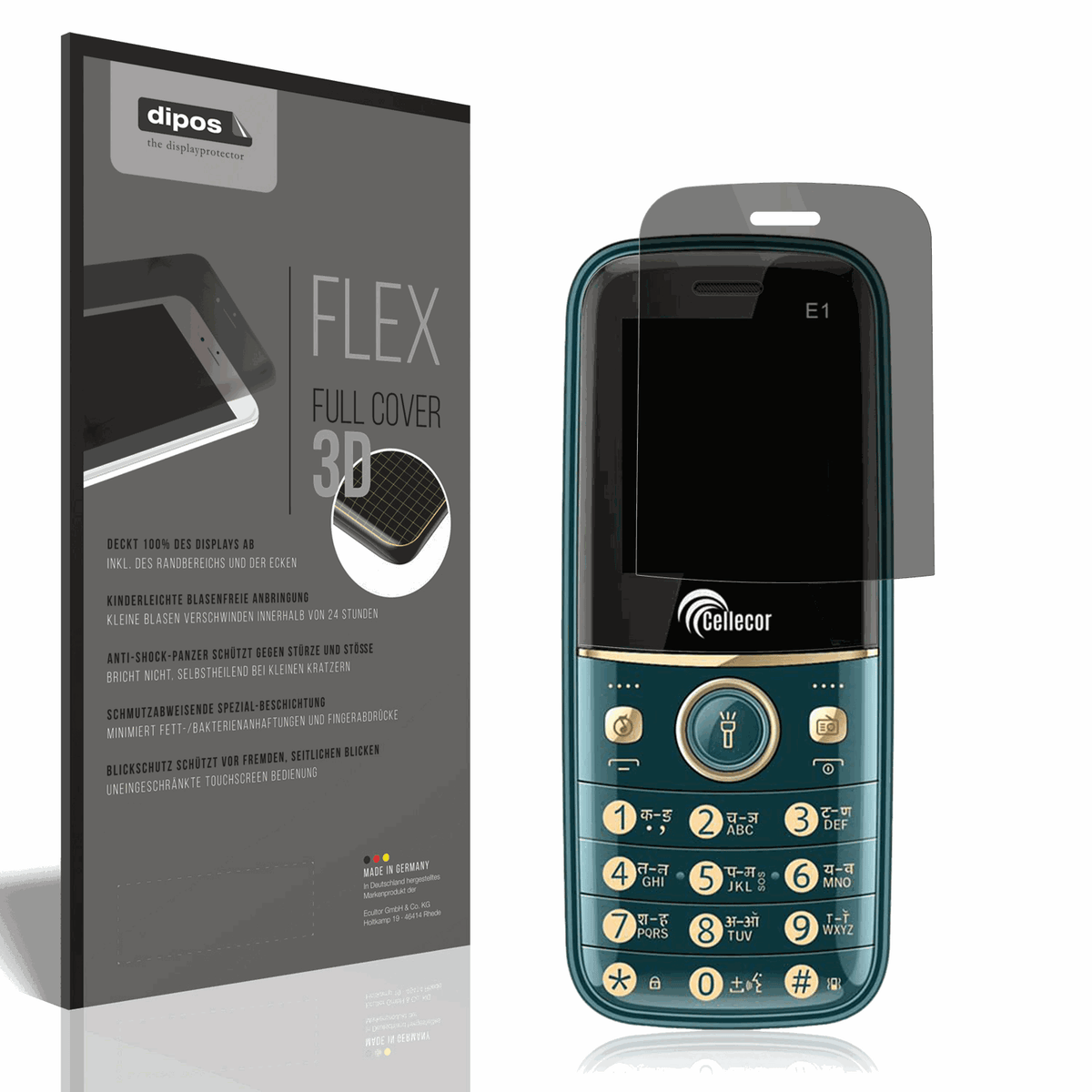 Full Cover Privacy Film for Cellecor E1 Screen Protector Anti-Shock