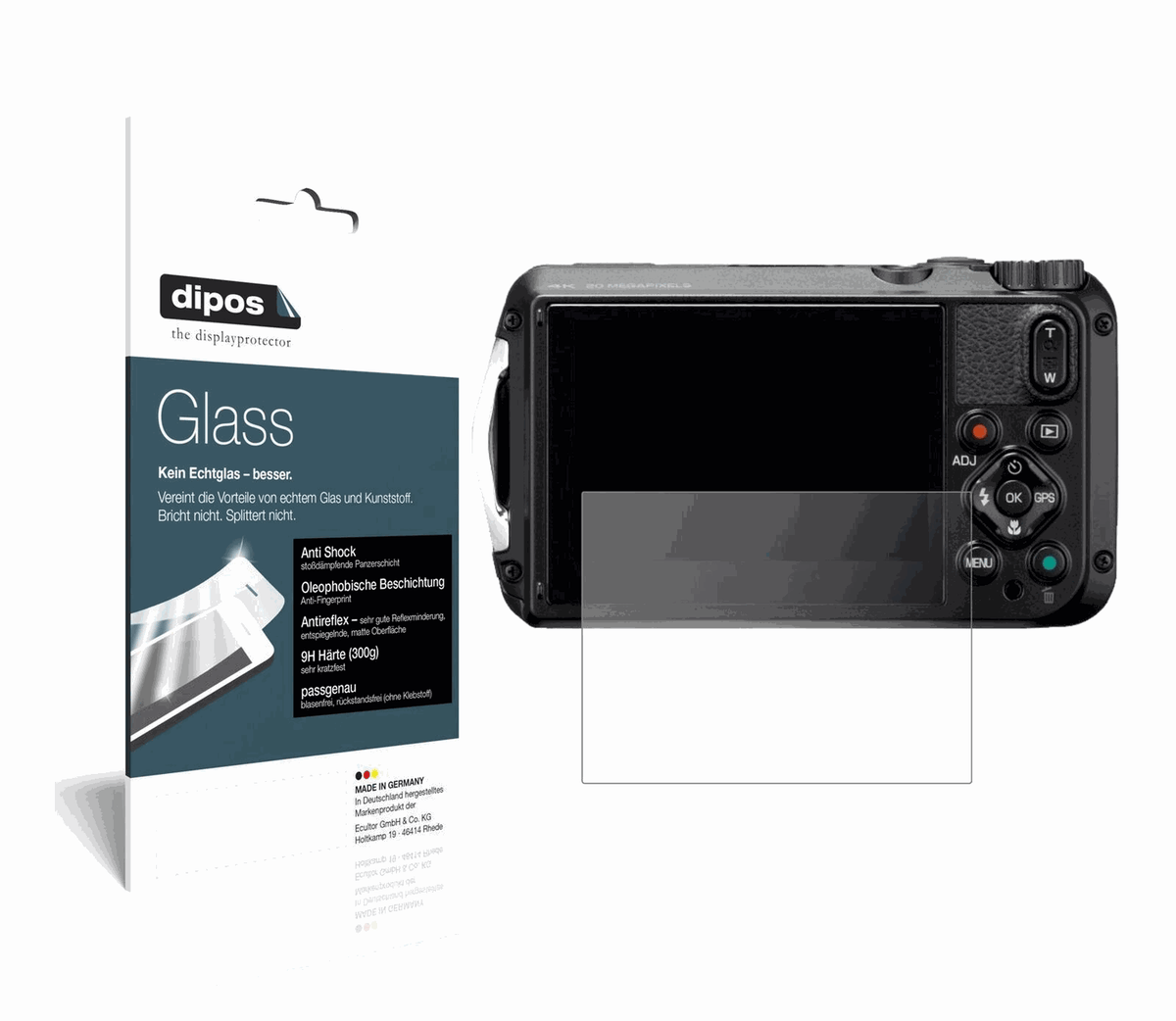 dipos 1x 9H Matte Screen Protector for Ricoh WG-6