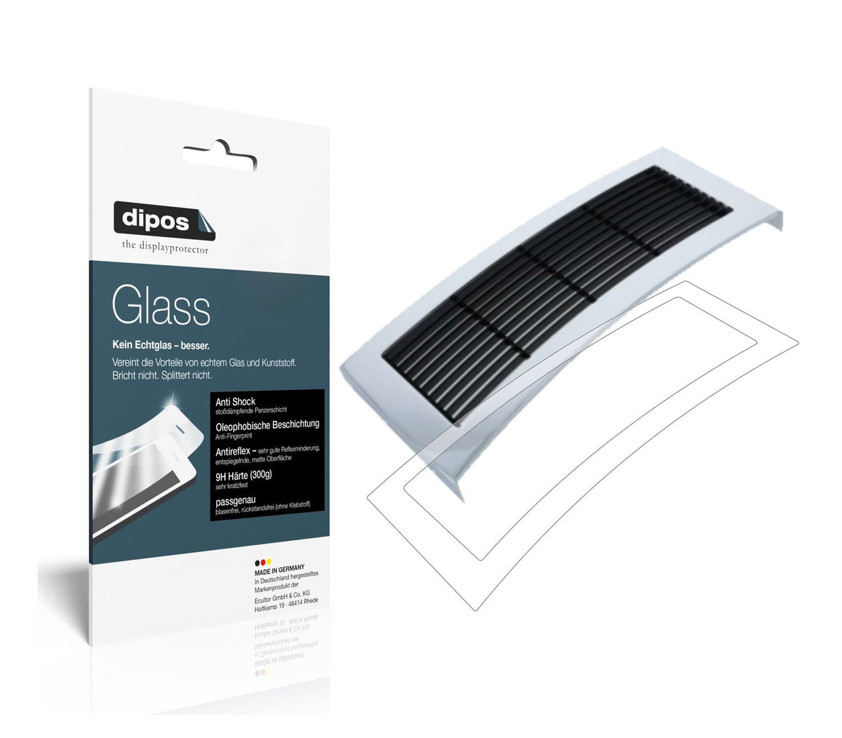 2x Screen Protector for Jura Giga 5 Drip tray matte Flexible Glass 9H dipos