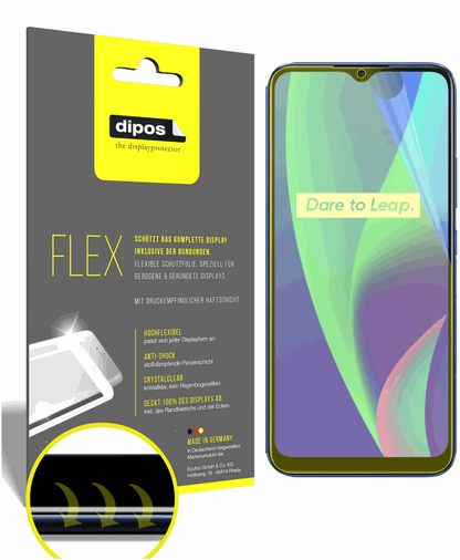 3x Full Cover Screen Protector for Oppo Realme C15 – Covers Curved Edges | dipos
