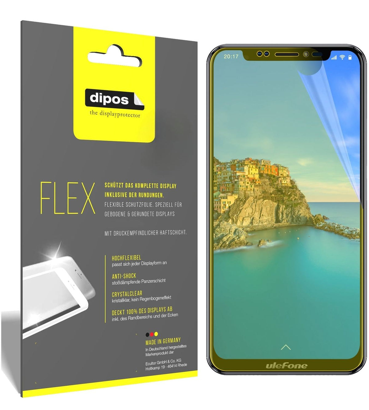 2x Full Cover Screen Protector for Ulefone X – Covers Curved Edges | dipos