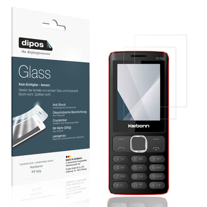 2x Screen Protector for Karbonn K9 Spy Flexible Glass 9H dipos
