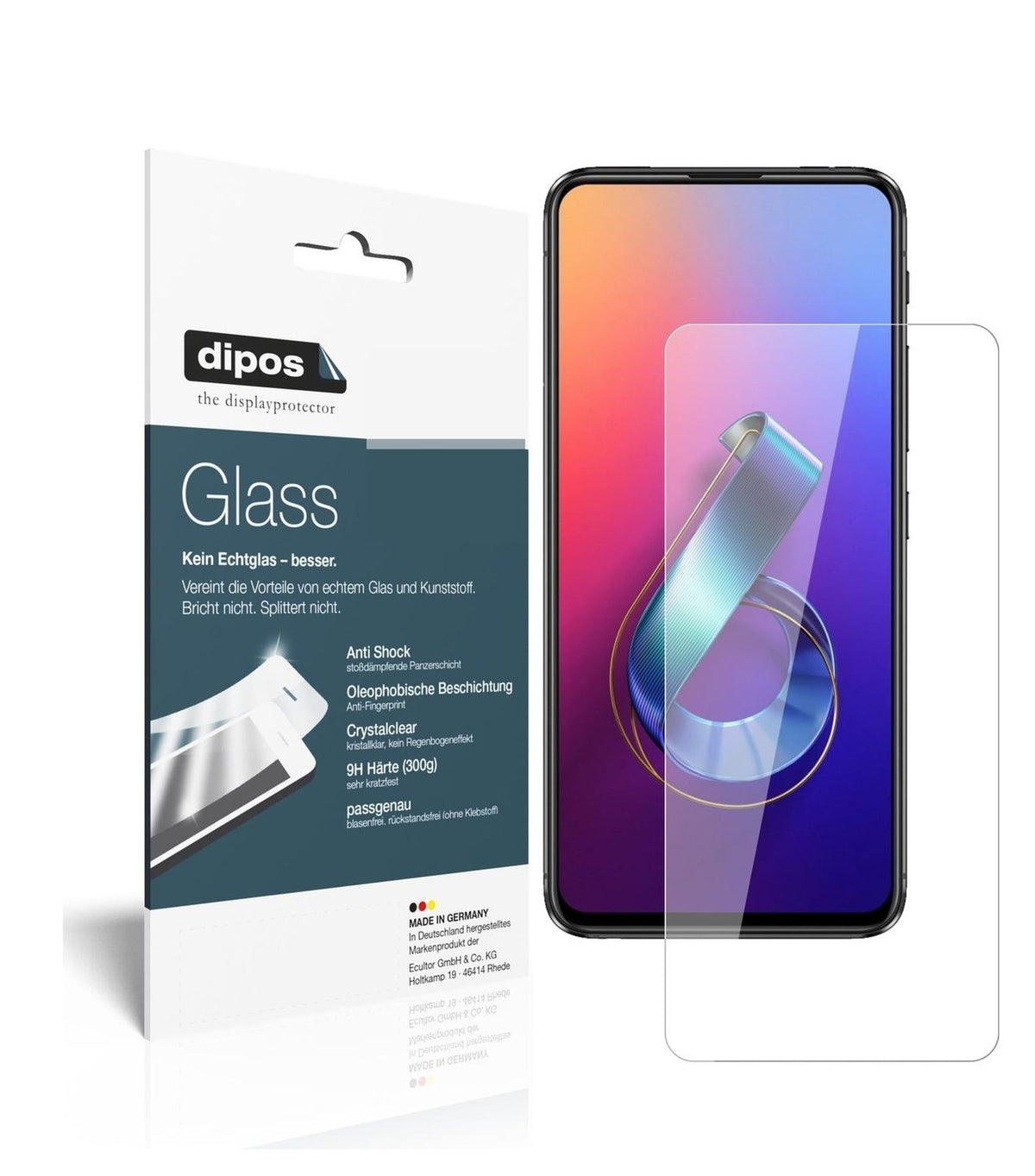Screen Protector for I Asus Zenfone 6 (ZS630KL) I Flexible Glass I 9H I dipos