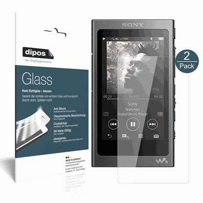 2x 9H Clear Screen Protector for Sony Walkman NW-A35 – Shatterproof, Crystal Clear | dipos